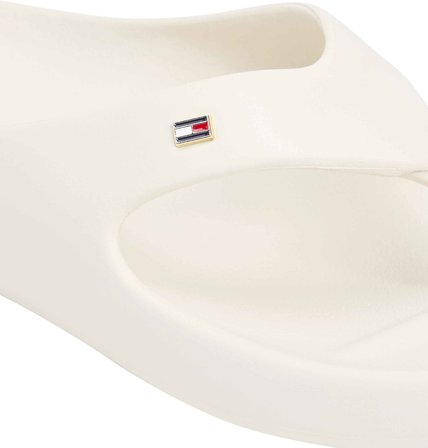 TOMMY HILFIGER Kadın Marka Logolu Günlük Kullanıma Uygun Krem Terlik FW0FW09200 AEO