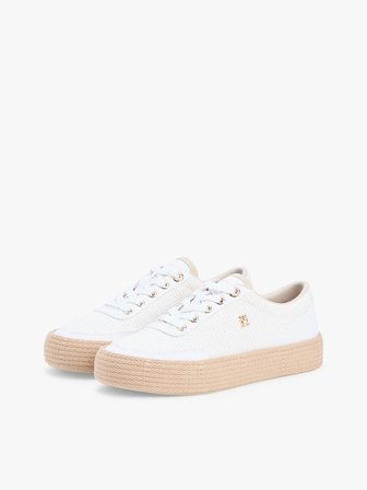 TH FOXING PLATFORM ROPE Kadın Beyaz Sneakers - FW0FW09173
