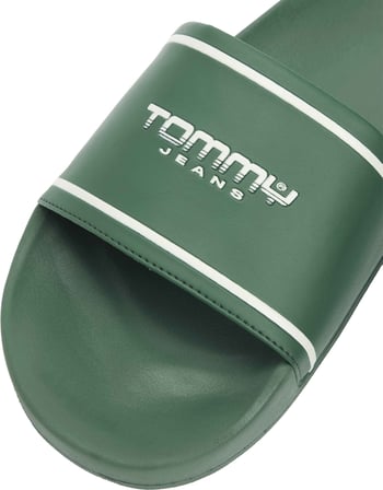 TOMMY HILFIGER Erkek Marka Logolu Günlük Kullanıma Uygun Yeşil- Terlik EM0EM01723 MBL