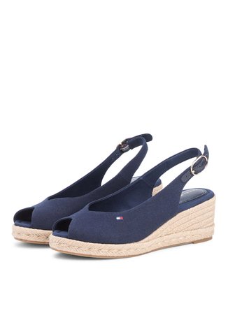 Tommy Hilfiger Lacivert Kadın Dolgu Topuk Ayakkabı FW0FW09228DW6