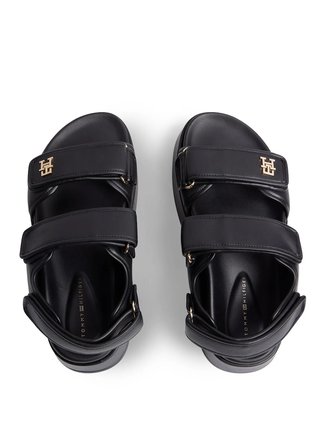 Tommy Hilfiger Siyah Kadın Deri Sandalet FW0FW09119BDS