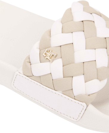 TOMMY HILFIGER Kadın Marka Logolu Günlük Kullanıma Uygun BEIGE Terlik FW0FW09203 0F4
