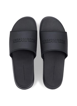 Tommy Hilfiger Siyah Erkek Plaj Terliği DUAL DENSITY HILFIGER POOL SLIDE