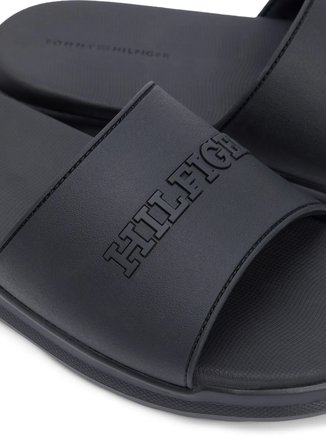 Tommy Hilfiger Siyah Erkek Plaj Terliği DUAL DENSITY HILFIGER POOL SLIDE