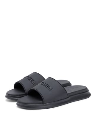 Tommy Hilfiger Siyah Erkek Plaj Terliği DUAL DENSITY HILFIGER POOL SLIDE