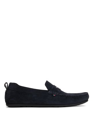 Tommy Hilfiger %100 İnek Süet Lacivert Erkek Loafer CORE HILFIEGR SUEDE DRIVER