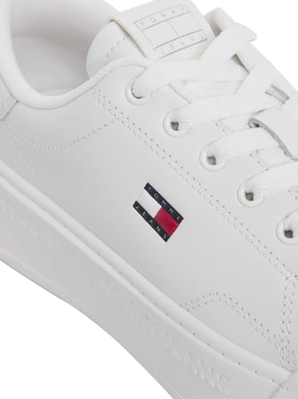 TOMMY HILFIGER Kadın / Kız Marka Logolu Günlük Kullanıma Uygun Ekru Sneaker EN0EN02961 YBL