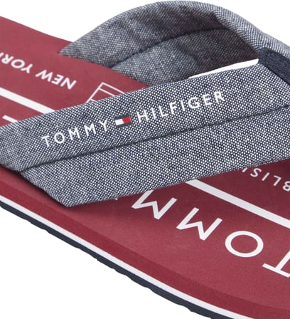 TOMMY HILFIGER Erkek Marka Logolu Günlük Kullanıma Uygun Lacivert Terlik FM0FM05751 DW5