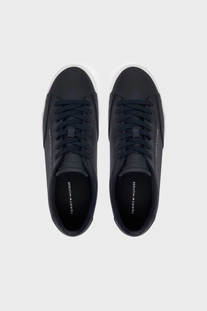 Tommy Hilfiger Logolu Deri Karışımlı Sneaker Ayakkabı Erkek AYAKKABI FM0FM05814 DW5 LACİVERT