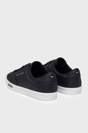Tommy Hilfiger Logolu Deri Karışımlı Sneaker Ayakkabı Erkek AYAKKABI FM0FM05814 DW5 LACİVERT