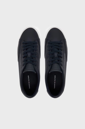 Tommy Hilfiger Logolu Deri Karışımlı Sneaker Ayakkabı Erkek AYAKKABI FM0FM05814 DW5 LACİVERT