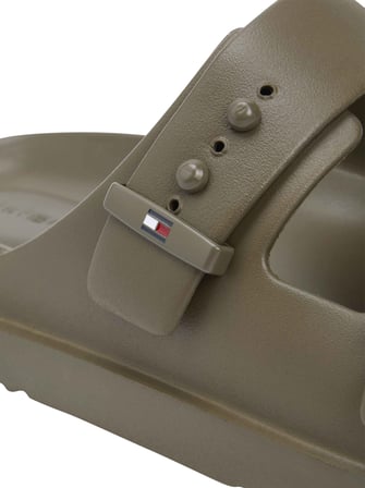 TOMMY HILFIGER Erkek Marka Logolu Günlük Kullanıma Uygun Haki Terlik FM0FM05757 GX9