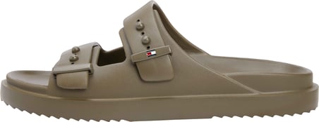 TOMMY HILFIGER Erkek Marka Logolu Günlük Kullanıma Uygun Haki Terlik FM0FM05757 GX9