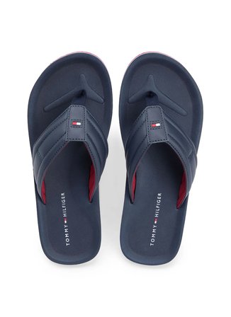 Tommy Hilfiger Lacivert Erkek Plaj Terliği HILFIGER PADDED BEACH SANDAL