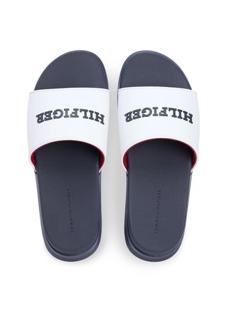 Tommy Hilfiger Beyaz Erkek Plaj Terliği DUAL DENSITY HILFIGER POOL SLIDE