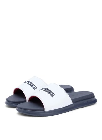 Tommy Hilfiger Beyaz Erkek Plaj Terliği DUAL DENSITY HILFIGER POOL SLIDE