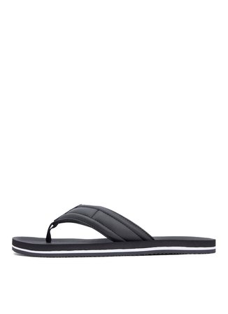 Tommy Hilfiger Siyah Erkek Plaj Terliği HILFIGER PADDED BEACH SANDAL