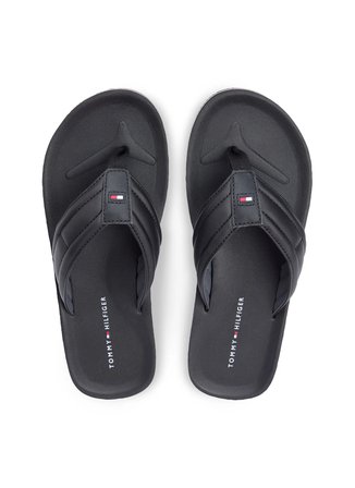 Tommy Hilfiger Siyah Erkek Plaj Terliği HILFIGER PADDED BEACH SANDAL