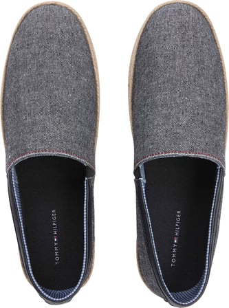 TOMMY HILFIGER Erkek Marka Logolu Günlük Kullanıma Uygun Siyah Espadril FM0FM05793 BDS