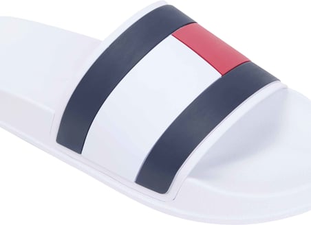 TOMMY HILFIGER Erkek Marka Logolu Günlük Kullanıma Uygun 1Beyaz Terlik FM0FM05798 YBS