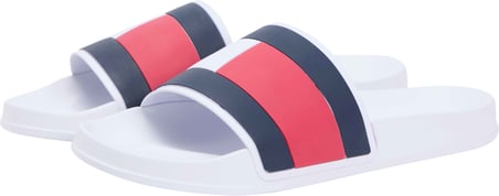 TOMMY HILFIGER Erkek Marka Logolu Günlük Kullanıma Uygun 1Beyaz Terlik FM0FM05798 YBS
