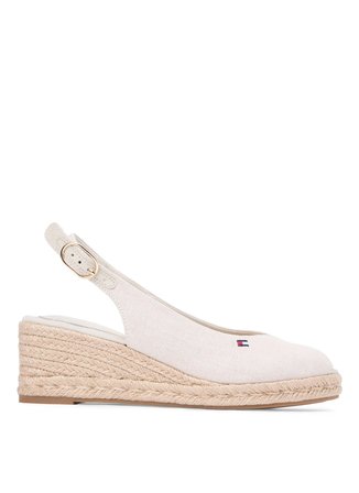 Tommy Hilfiger Açık Bej Kadın Dolgu Topuk Ayakkabı FW0FW09228ACI