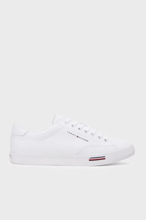 Tommy Hilfiger Logolu Deri Sneaker Ayakkabı Erkek AYAKKABI FM0FM05814 YBS BEYAZ