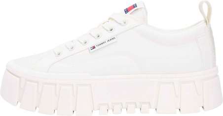 TOMMY HILFIGER Kadın Marka Logolu Günlük Kullanıma Uygun Beyaz Sneaker EN0EN03036 YBI