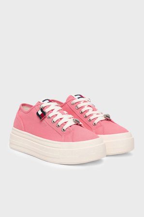 Tommy Jeans Kanvas Platformlu Süslemeli Sneaker Ayakkabı Bayan AYAKKABI EN0EN02959 TI5 PEMBE