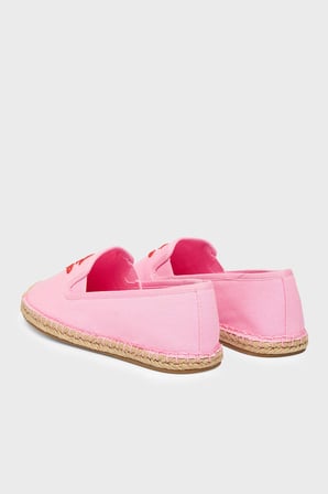 Tommy Hilfiger Logolu Nakış İşlemeli Kanvas Espadril Ayakkabı Bayan AYAKKABI FW0FW09240 TOR PEMBE