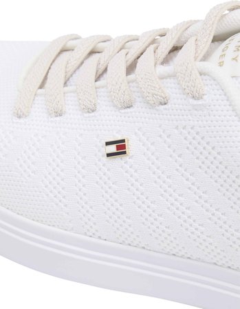 TOMMY HILFIGER Kadın Marka Logolu Günlük Kullanıma Uygun Ekru Sneaker FW0FW09289 0LH