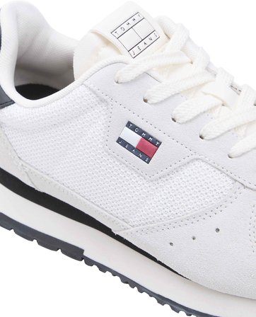 TOMMY HILFIGER Erkek Marka Logolu Günlük Kullanıma Uygun Beyaz Sneaker EM0EM01690 0K9