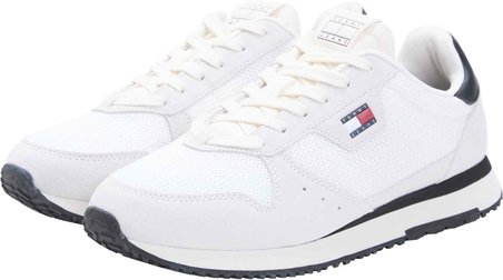 TOMMY HILFIGER Erkek Marka Logolu Günlük Kullanıma Uygun Beyaz Sneaker EM0EM01690 0K9