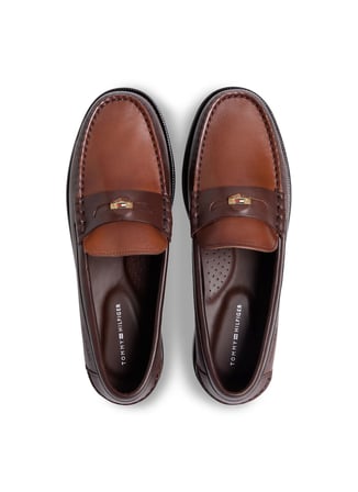 Tommy Hilfiger Kahve Erkek Deri Klasik Ayakkabı HILFIGER PENNY CRUST LTH LOAFER
