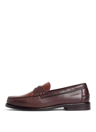 Tommy Hilfiger Kahve Erkek Deri Klasik Ayakkabı HILFIGER PENNY CRUST LTH LOAFER
