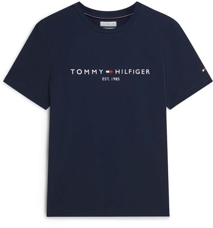 TOMMY HILFIGER Erkek Marka Logolu Organik Pamuklu Günlük Kullanıma Uygun Lacivert T-Shirt MW0MW11797 DCC