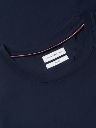TOMMY HILFIGER Erkek Marka Logolu Organik Pamuklu Günlük Kullanıma Uygun Lacivert T-Shirt MW0MW11797 DCC