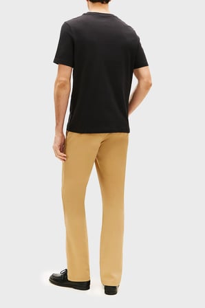 Tommy Hilfiger Logolu % 100 Pamuk Regular Fit Bisiklet Yaka  T Shirt Erkek T SHİRT MW0MW42365 BDS SİYAH
