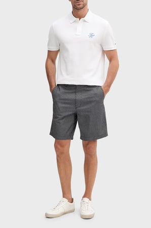 Tommy Hilfiger Logolu % 100 Pamuk Düğmeli Polo Yaka T Shirt Erkek POLO YAKA T SHİRT MW0MW43046 YBR BEYAZ