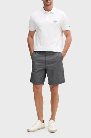 Tommy Hilfiger Logolu % 100 Pamuk Düğmeli Polo Yaka T Shirt Erkek POLO YAKA T SHİRT MW0MW43046 YBR BEYAZ