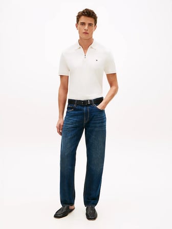 Tommy Hilfiger MW0MW42758Z00 Interlock Zip Reg Erkek Polo Tişört