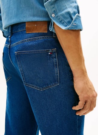 Tommy Hilfiger Lacivert  Erkek Denim Pantolon MW0MW423281BN_RELAXED STRAIGHT RIVE