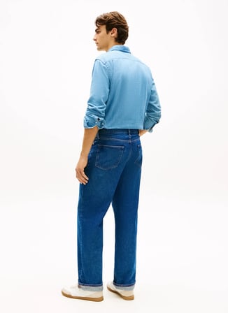 Tommy Hilfiger Lacivert  Erkek Denim Pantolon MW0MW423281BN_RELAXED STRAIGHT RIVE