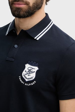 Tommy Hilfiger Logolu Pamuklu Regular Fit Polo Yaka T Shirt Erkek POLO YAKA T SHİRT MW0MW43061 DW5 LACİVERT
