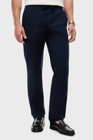 Tommy Hilfiger Pamuklu Bağlamalı Normal Bel Düz Paça Pantolon Erkek PANTOLON MW0MW42340 DW5 LACİVERT