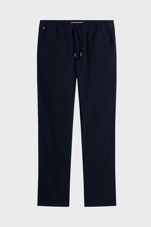 Tommy Hilfiger Pamuklu Bağlamalı Normal Bel Düz Paça Pantolon Erkek PANTOLON MW0MW42340 DW5 LACİVERT