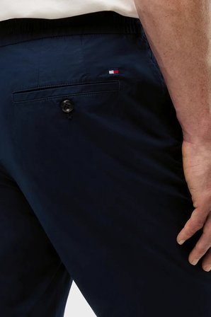 Tommy Hilfiger Pamuklu Bağlamalı Normal Bel Düz Paça Pantolon Erkek PANTOLON MW0MW42340 DW5 LACİVERT