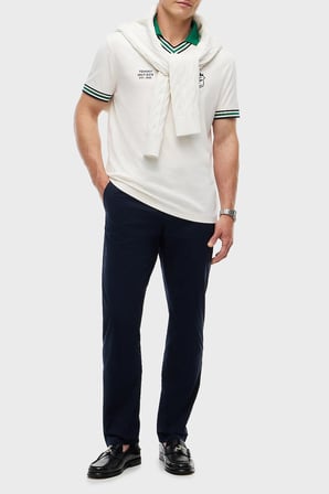 Tommy Hilfiger Pamuklu Bağlamalı Normal Bel Düz Paça Pantolon Erkek PANTOLON MW0MW42340 DW5 LACİVERT