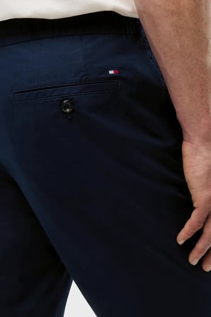 Tommy Hilfiger Pamuklu Bağlamalı Normal Bel Düz Paça Pantolon Erkek PANTOLON MW0MW42340 DW5 LACİVERT