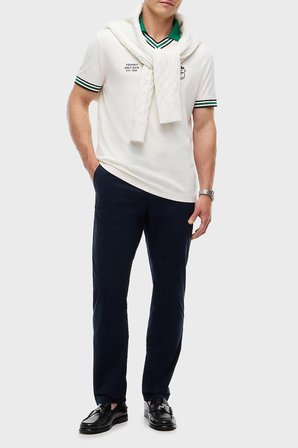 Tommy Hilfiger Pamuklu Bağlamalı Normal Bel Düz Paça Pantolon Erkek PANTOLON MW0MW42340 DW5 LACİVERT